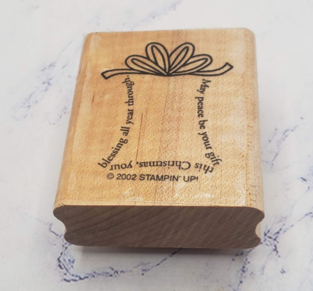 Stampin Up May Peace Be Your Gift This Christmas Wood Mounted Rubber Stamp